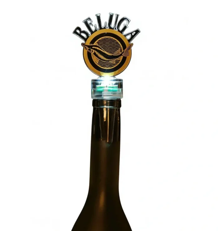 Custom LED Bottle Stopper Topper – Illuminated Acrylic Brand Logo ...