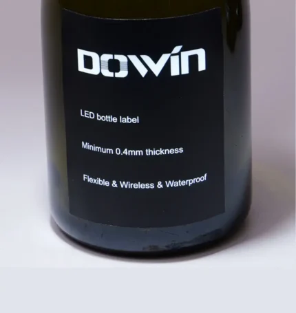 0.4mm Ultra-Thin Flexible Waterproof LED Bottle Label for Champagne, Wine & Spirits – Perfect for Nightclub, Wedding & Event Branding